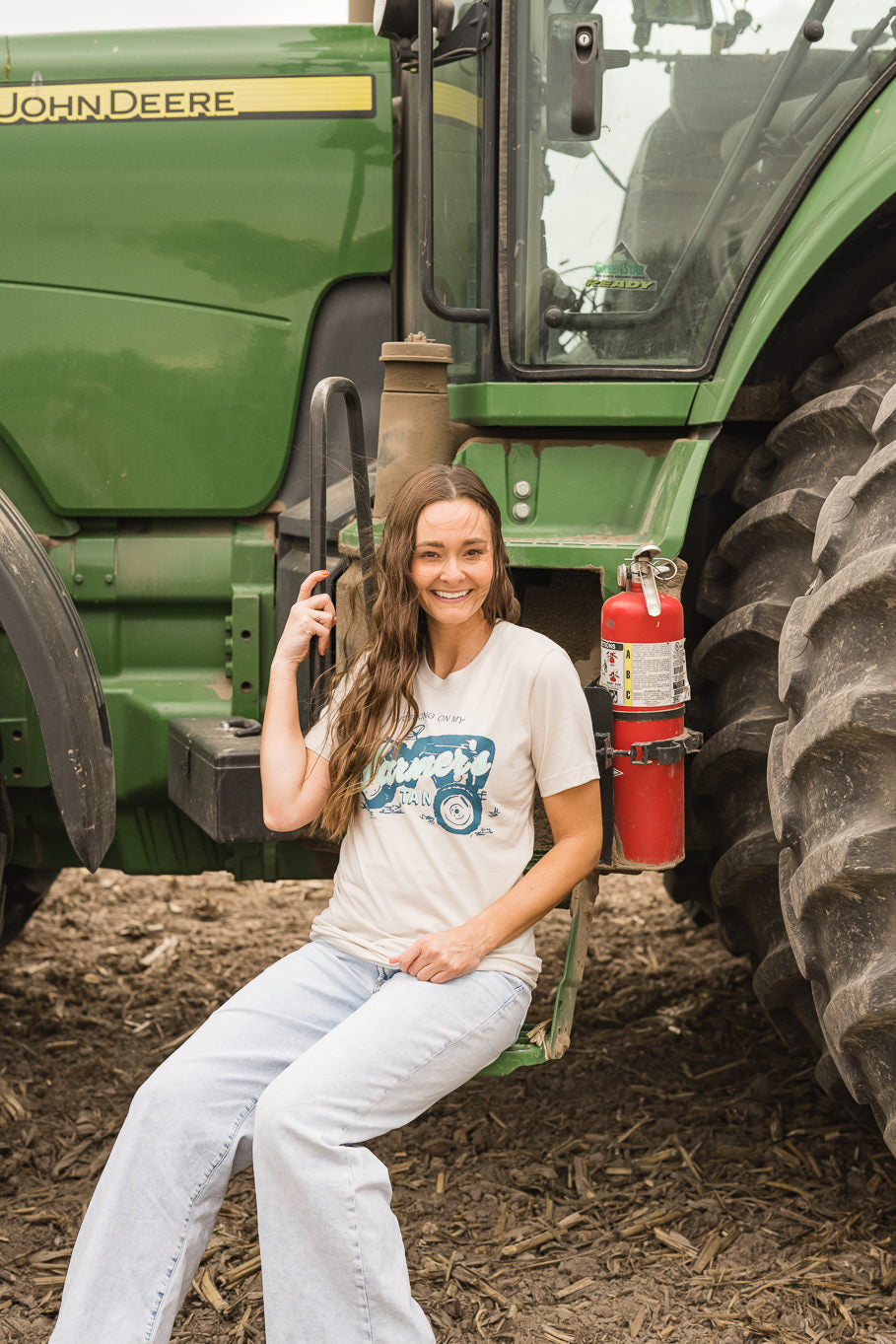 Farmers Tan Graphic Tee in Heather Dust | Sizes S - 3XL