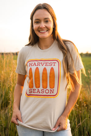 Harvest Season Graphic Tee in Tan | Sizes S-3XL