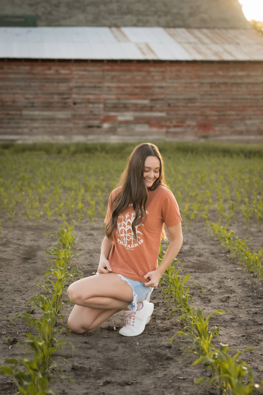 Home Is Where The Farm Is Graphic Tee in Yam | Sizes S - 3XL