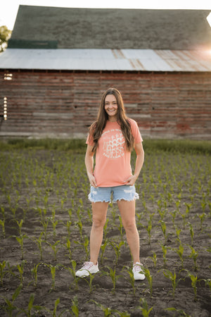 Home Is Where The Farm Is Graphic Tee in Terracotta | Sizes S - 3XL