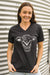 Midnight Heifer V-Neck Graphic Tee in Black | Sizes Adult S - 3XL
