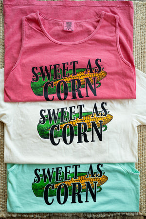 Sweet As Corn Tank Top - Watermelon | Sizes S - 3XL