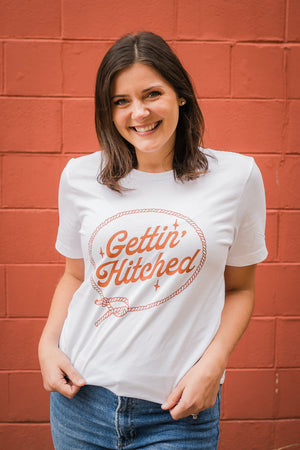 Gettin' Hitched Graphic Tee | Sizes S - 3X - Rosebud's Tees
