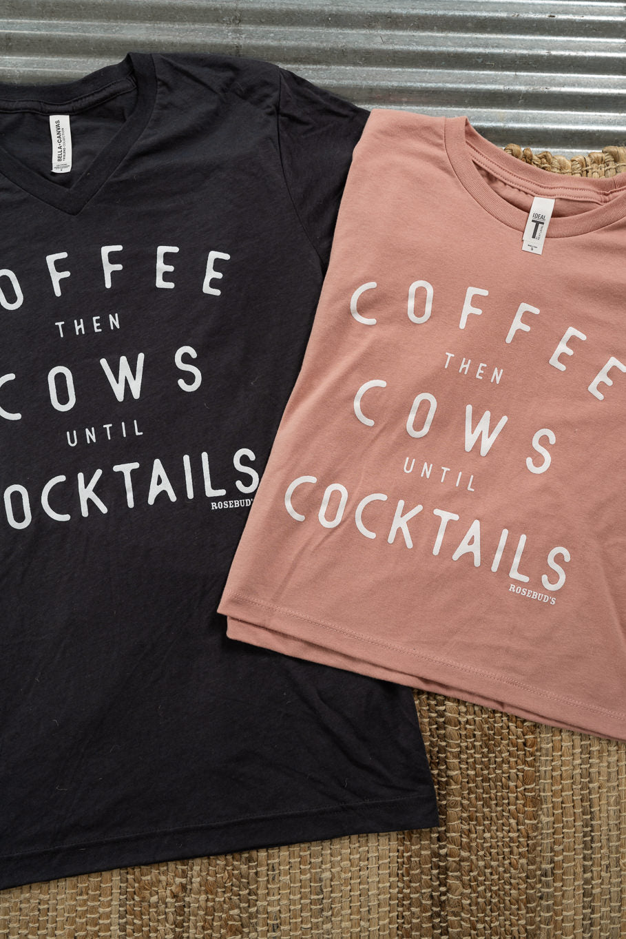 Coffee then Cows Until Cocktails Cropped Graphic Tee | Sizes S- 3XL