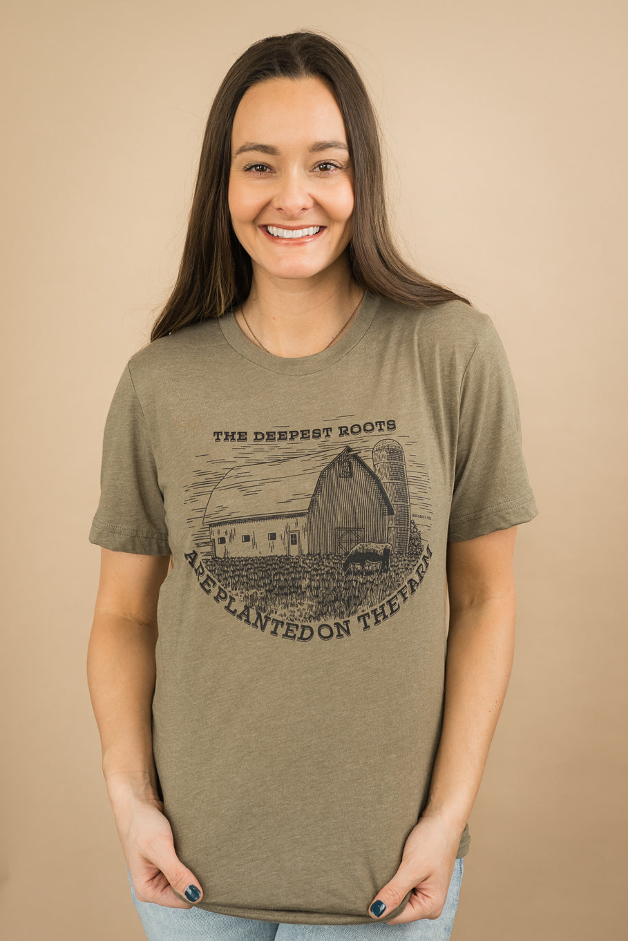 The Deepest Roots Graphic Tee in Heather Olive | Sizes S - 3XL