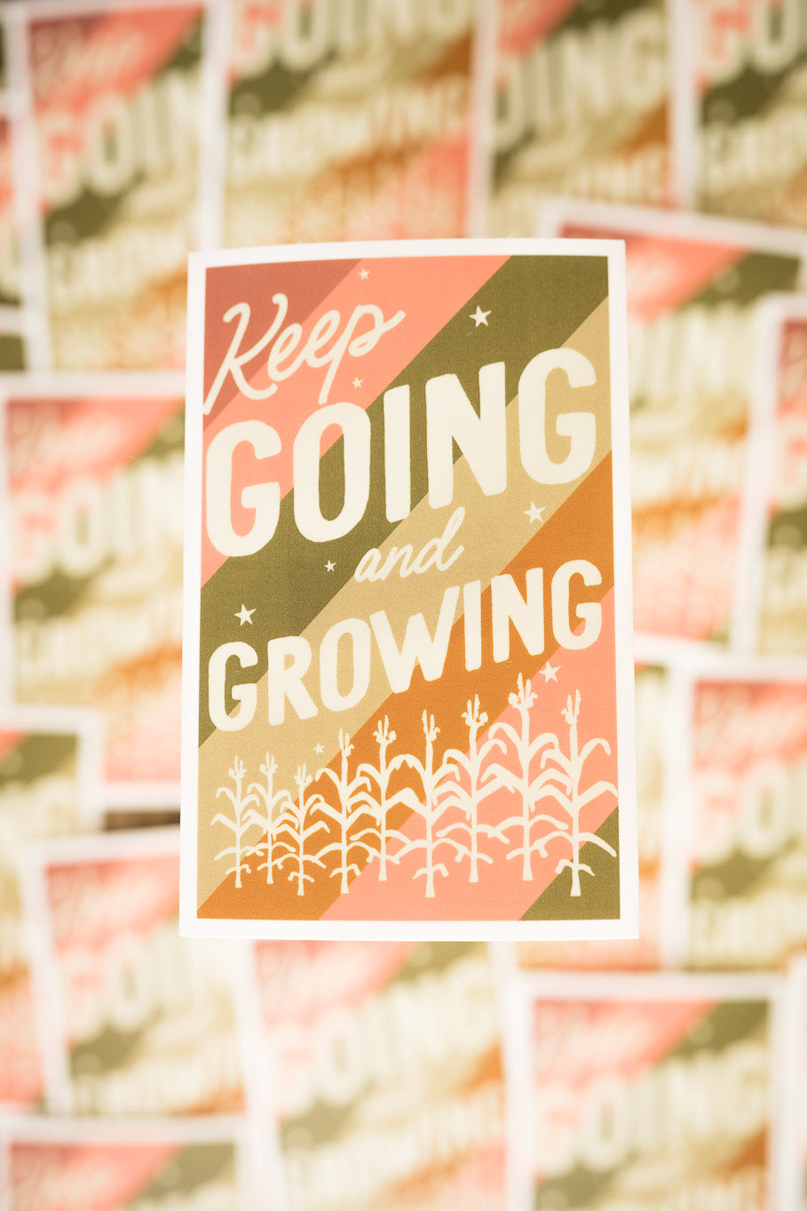 Keep Going and Growing Sticker