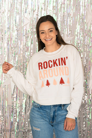 Rockin' Around Cropped Sweatshirt | Sizes S - 2X